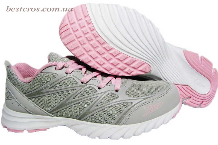 Женские кроссовки XTep Sports Shoes Light grey/Pink - фото №3